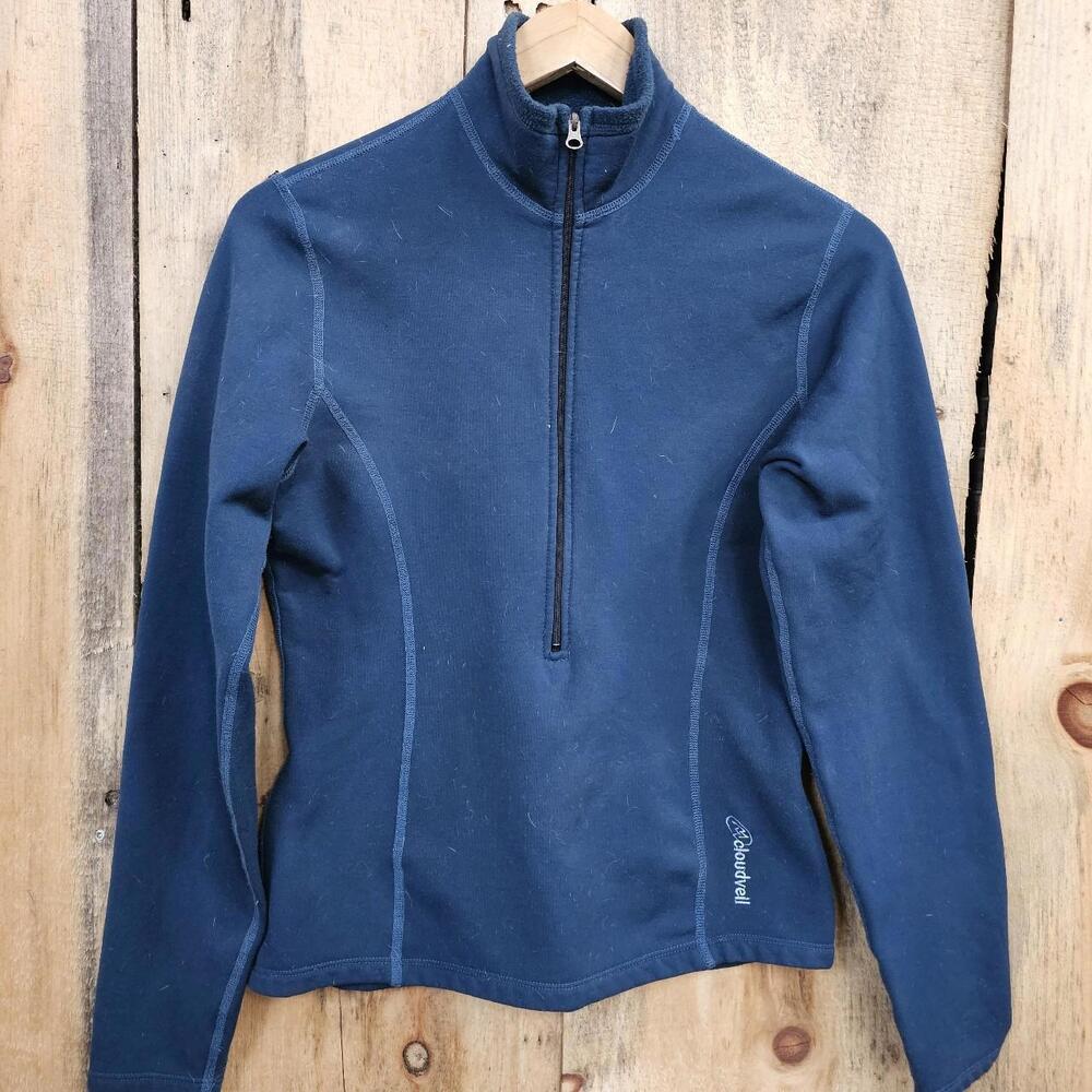 Cloudveil Fleece 3/4 Zip Sweatshirt Jacket Teal Small